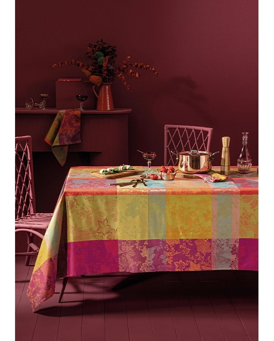 Add fall charm with the Mille Sous Bois Automne Tablecloth, woven for lasting beauty & durability at 60% off.